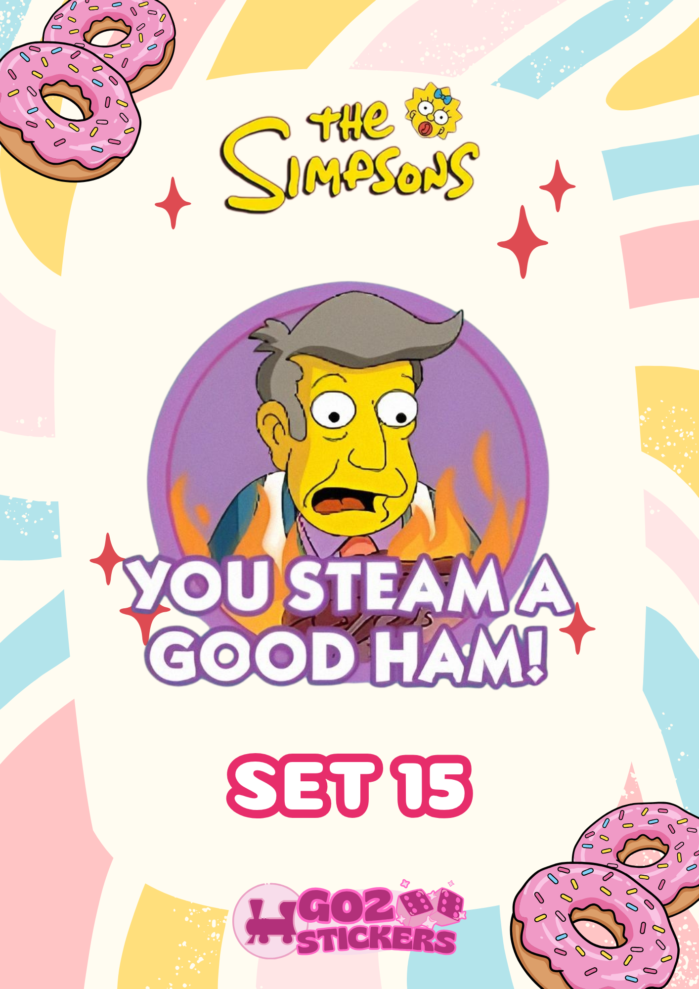 SET 15 (You Steam a Good Ham!) The Simpsons Album - Monopoly GO! Stickers