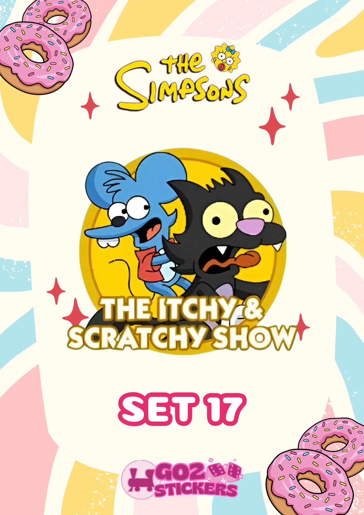 SET 17 (The Itchy & Scratchy Show) The Simpsons Album - Monopoly GO! Stickers