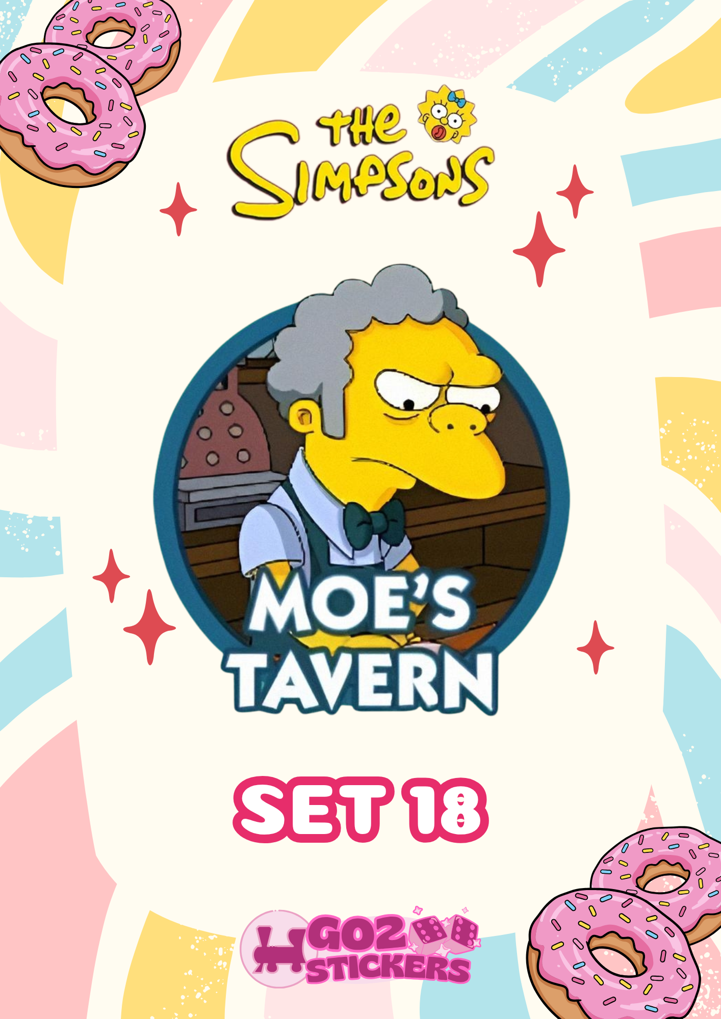 SET 18 (Moe's Tavern) The Simpsons Album  - Monopoly GO! Stickers