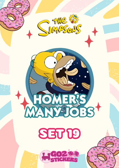 SET 19 (Homer's Many Jobs) The Simpsons Album - Monopoly GO! Stickers