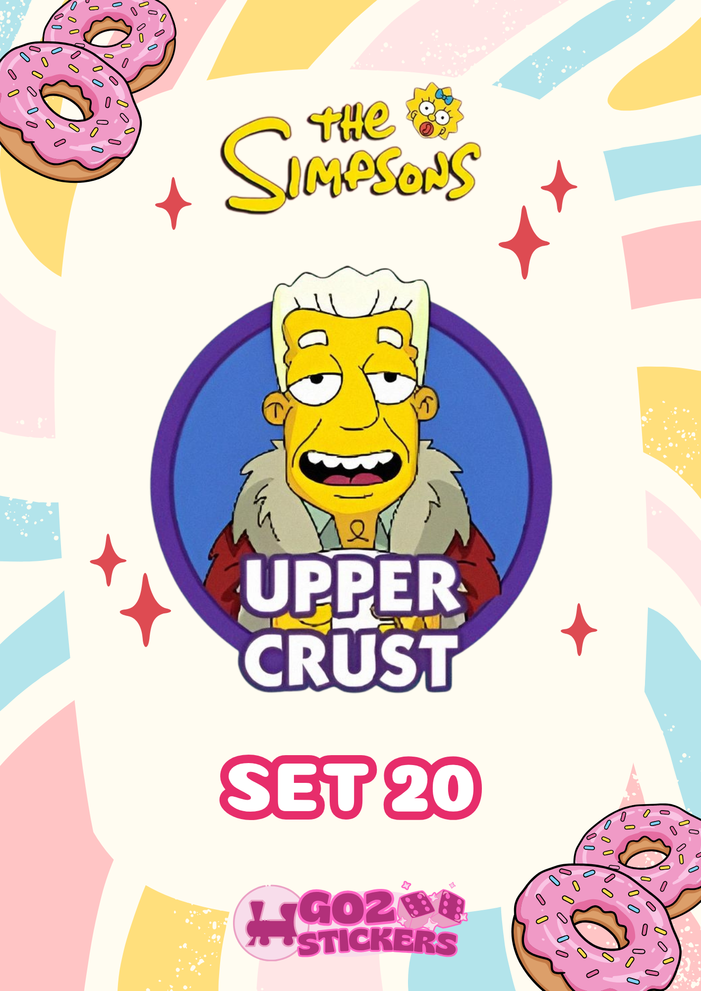 SET 20 (Upper Crust) The Simpsons Album - Monopoly GO! Stickers