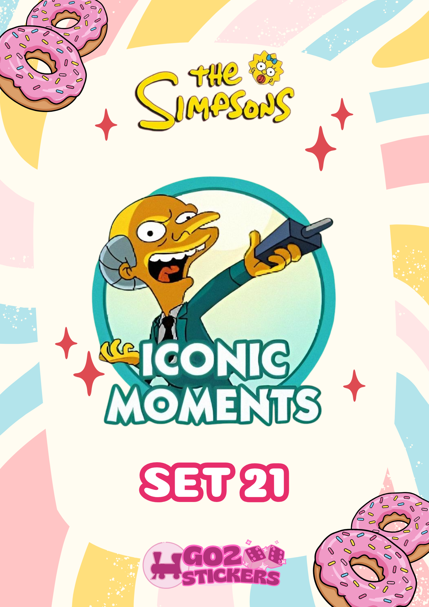 SET 21 (Iconic Moments) The Simpsons Album - Monopoly GO! Stickers