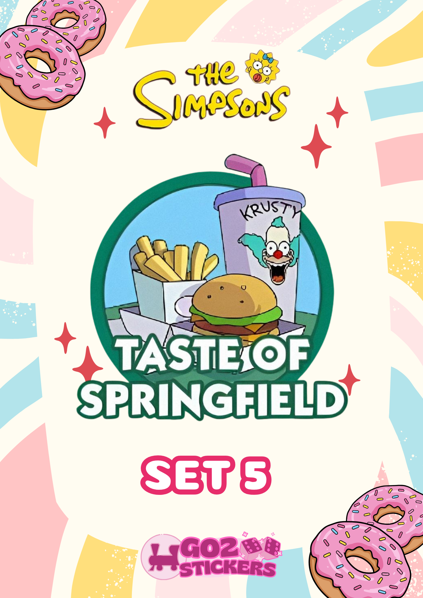 SET 5 (Taste of Springfield)The Simpsons Album - Monopoly GO! Stickers