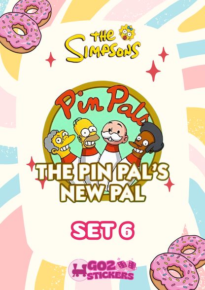 SET 6 (The Pin Pal's New Pal) The Simpsons Album - Monopoly GO! Stickers