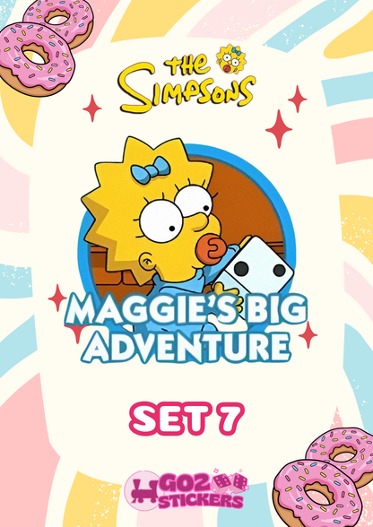 SET 7 (Maggie's Big Adventure) The Simpsons Album - Monopoly GO! Stickers
