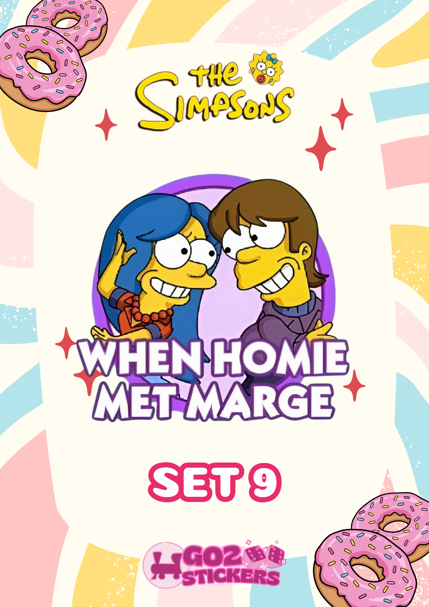 SET 9 (When Homie Met Marge) The Simpsons Album - Monopoly GO! Stickers