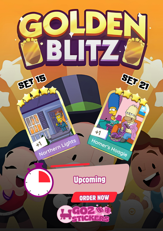 Monopoly Go Golden Blitz - Northern Lights (Set 15) & Homer's Hoagie (Set 21)