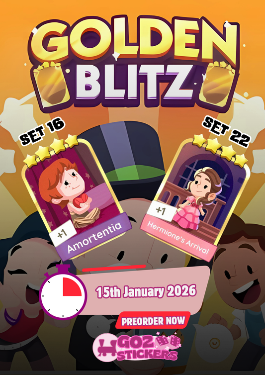 Monopoly Go Golden Blitz - Amortentia (Set 16) & Hermione's Arrival (Set 22)