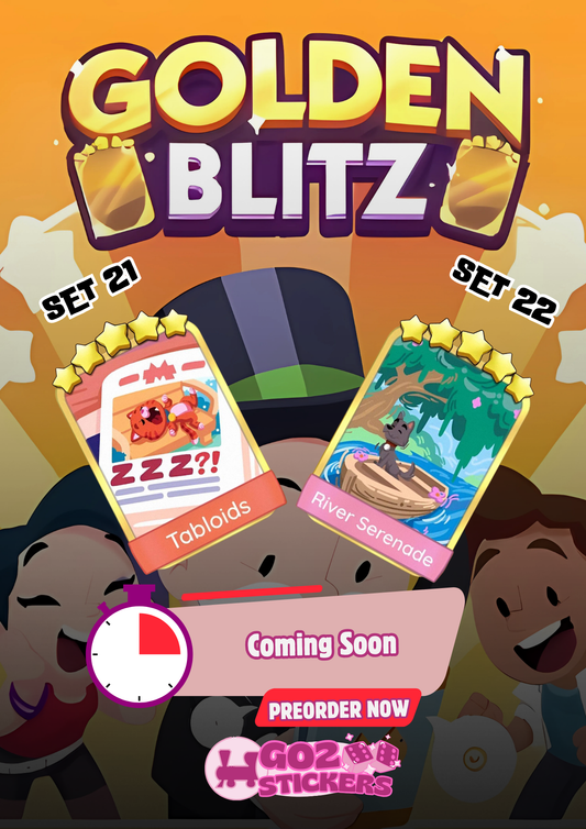 Monopoly Go Golden Blitz - Tabloids (Set 21) & River Serenade (Set 22)