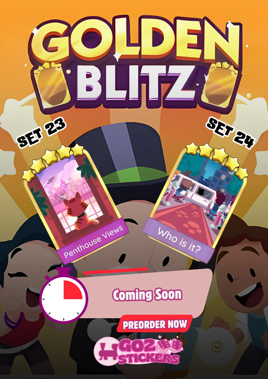 Monopoly Go Golden Blitz - Penthouse Views (Set 23) & Who is it? (Set 24)